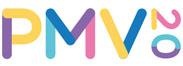 Logótipo colorido com letras P, M, V e número 20
