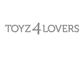 Texto TOYZ 4 LOVERS em letras cinza sobre fundo preto