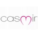 Logótipo Casmir com coração rosa formando a letra m