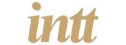 Logótipo da marca intt em bege sobre fundo branco
