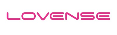 Logotipo com palavra LOVENSE em rosa