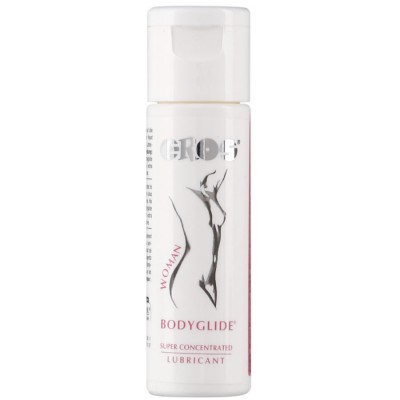 Frasco branco de lubrificante corporal Eros Woman Bodyglide