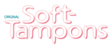 Logotipo do produto Soft Tampons em rosa claro