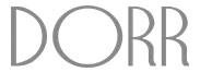 Logótipo da marca DORR em cinza sobre fundo branco