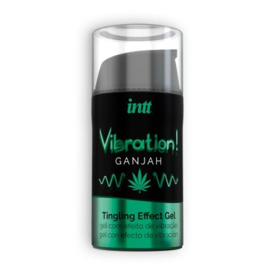 Gel Vibration! GANJAH em embalagem preta com tampa transparente