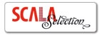 Logótipo SCALA Selection vermelho e preto sobre fundo branco