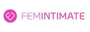 Logo da marca FeminTimate em rosa com símbolo geométrico