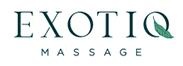 Logótipo EXOTIQ MASSAGE em fundo branco com letras maiúsculas
