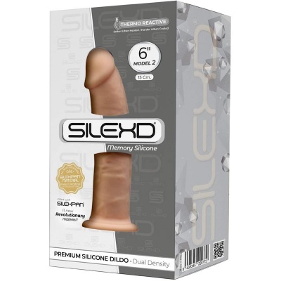 Embalagem de dildo premium em silicone com 15 cm e textura realista