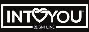 Logotipo preto e branco com texto INTO YOU e BDSM LINE