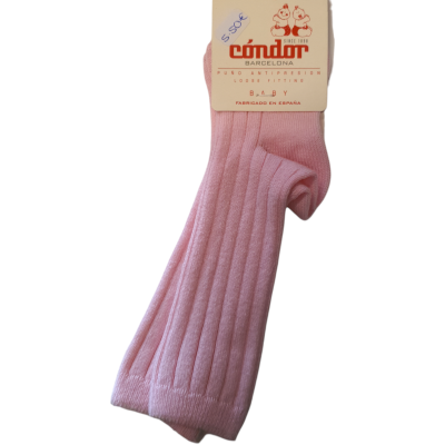 Meias femininas rosa claro com etiqueta Condor Barcelona