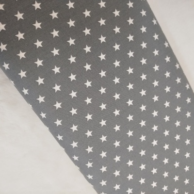 Tecido cinzento com estrelas brancas