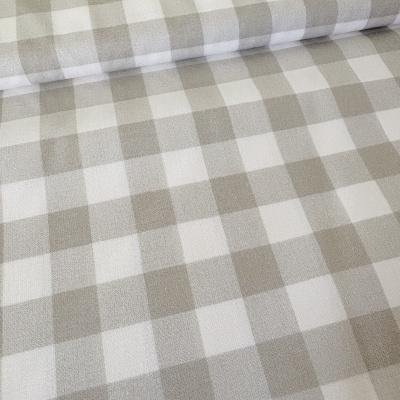 Tecido xadrez beige branco dobrado