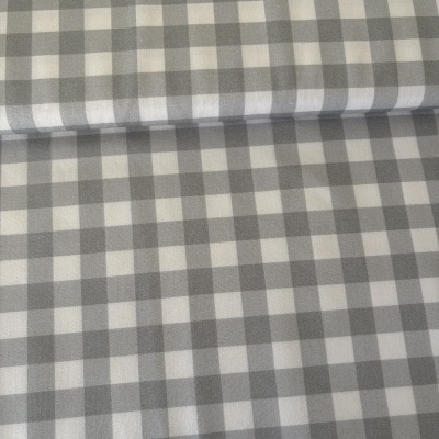 tecido algodão xadrez cinza e branco