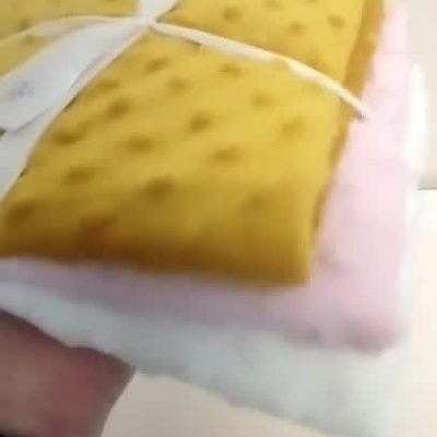 Pack de retalhos nº16 | mostarda, branco, rosa claro