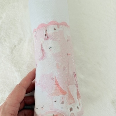 Manta ou toalha com padrão de unicórnio cor-de-rosa