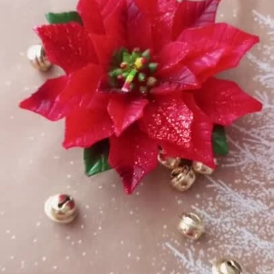 Vela artesanal estrela de natal