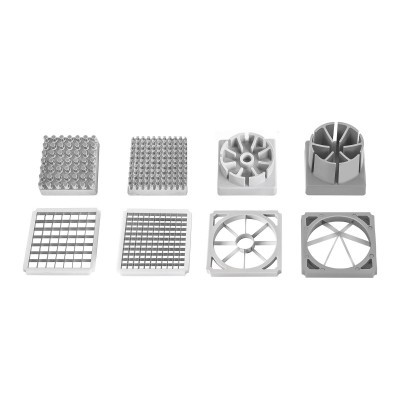 Peças plásticas cinzentas com vários padrões para construção