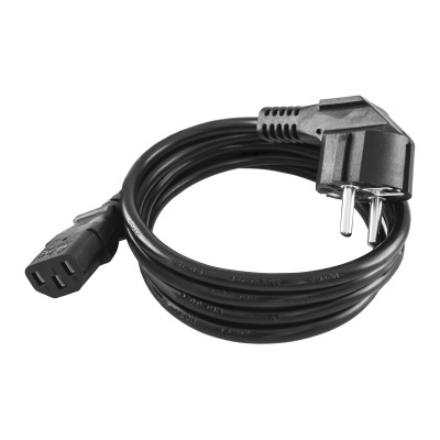 Cabo elétrico preto com ficha dupla