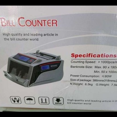 Embalagem de máquina de contar notas com especificações técnicas