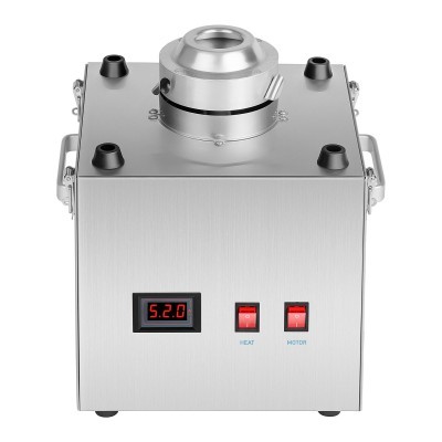 Máquina elétrica metálica com painel frontal digital e botões vermelhos