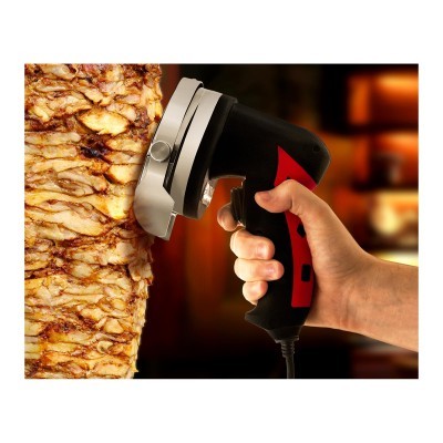 ferramenta elétrica a cortar carne assada na vertical