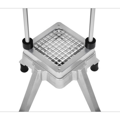 Cortador de batatas em metal com alças cromadas e base sólida