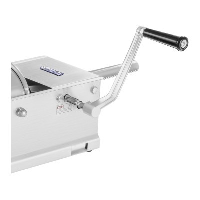 Máquina de corte manual em aço inoxidável com manivela preta