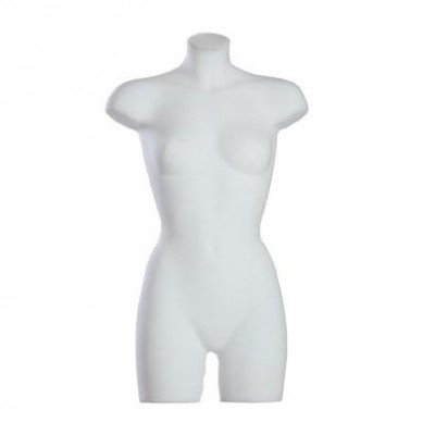 manequim feminino branco sem cabeça e membros, textura lisa