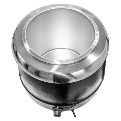 Baldes de gelo em aço inoxidável com base preta e detalhe cromado