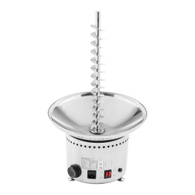 Máquina de fondue elétrica em inox com prato cónico e elemento em espiral no centro