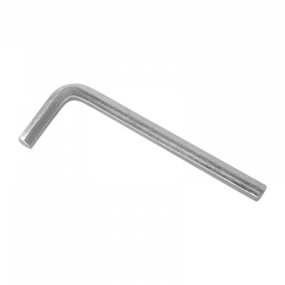 Chave Allen metálica cinza prateada em formato L