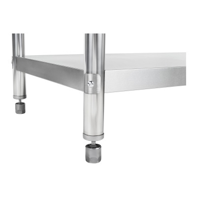 Base metálica em aço inox com pés ajustáveis para móveis