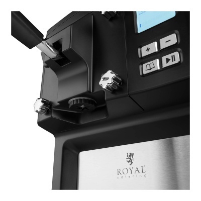 Máquina de café profissional Royal catering em metal prateado e plástico preto