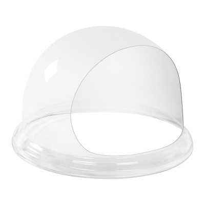 Cúpula transparente em acrílico com base circular