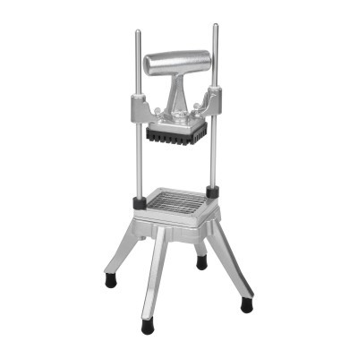 Prensa manual metálica para legumes com alavanca e base quadrada