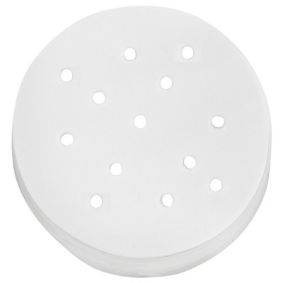 Filtro redondo branco com buracos distribuídos uniformemente