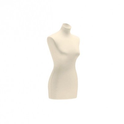 Manequim feminino branco em tecido texturizado