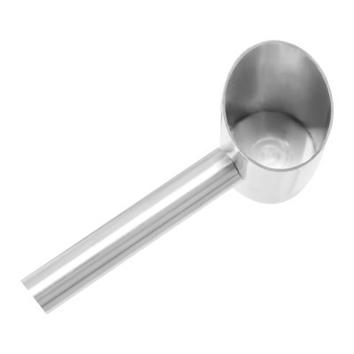 Colher medidora de metal prateado
