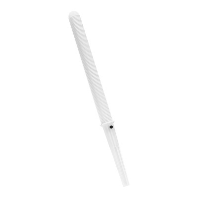 ferramenta branca cilíndrica com superfície espiralada e ponta afunilada