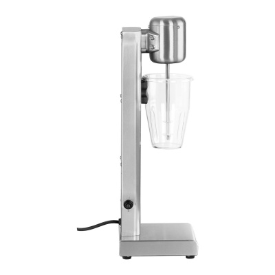 Máquina misturadora prateada com copo transparente