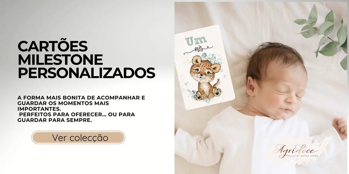 Cartões Milestone personalizados para bebé