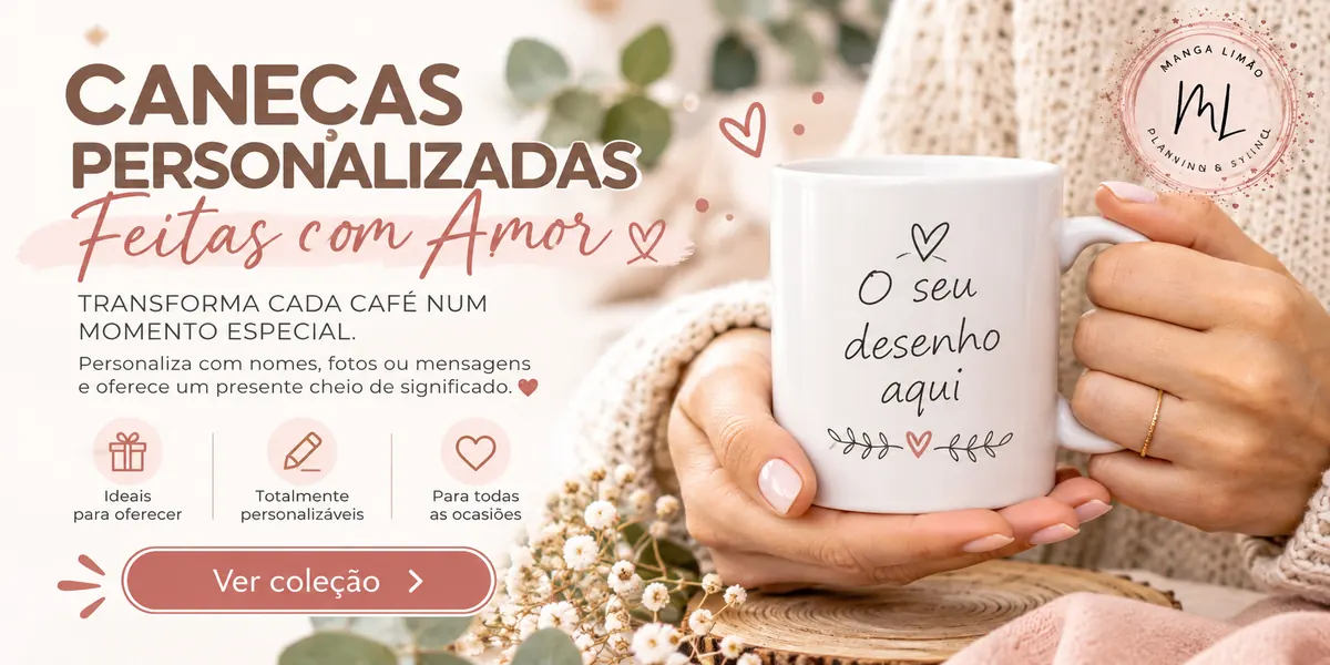 Canecas personalizadas feitas com amor
