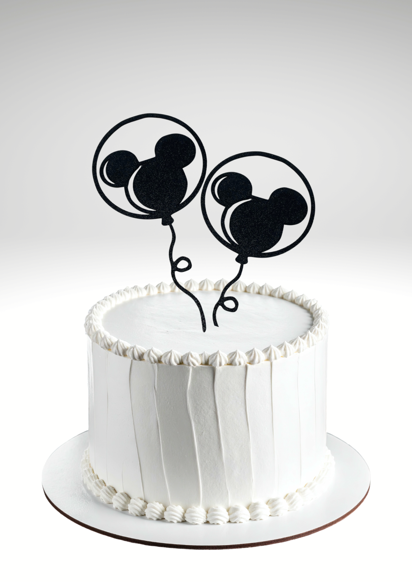 Pack de 2 topos de bolo em formato de balão rato e Minnie com cerca de 15 cm para decoração de festa