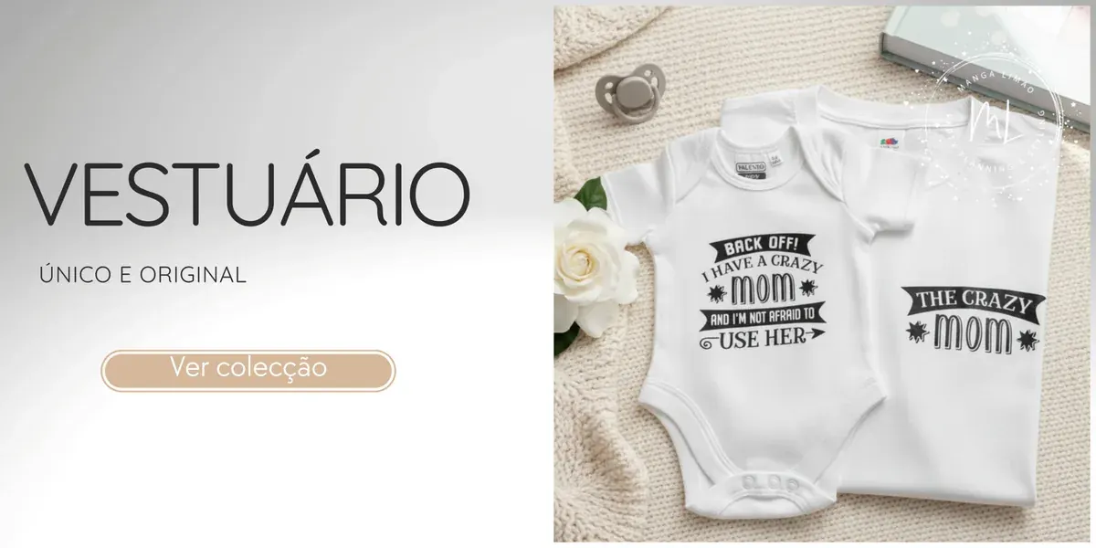 Vestuário de bebé e roupa personalizada