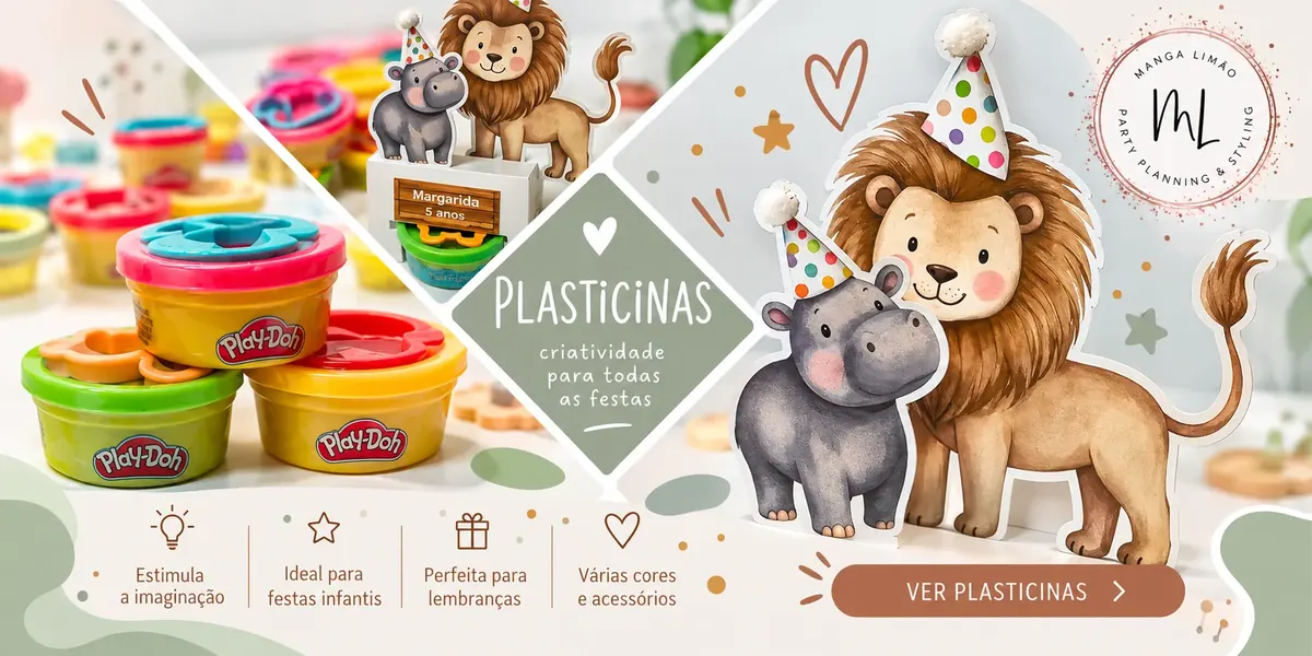 Caixa com plasticina Play-Doh personalizável para festas