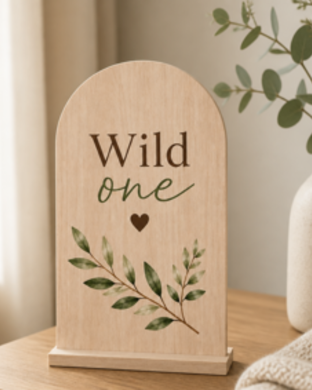 Placa Imitar Madeira Wild One para Decoração