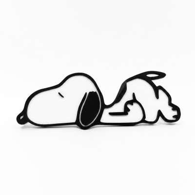 Figura decorativa do cão Snoopy deitado