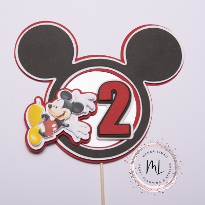 Topo de bolo Mickey Mouse número 2