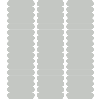 Três colunas verticais de etiquetas cinzentas ovaladas